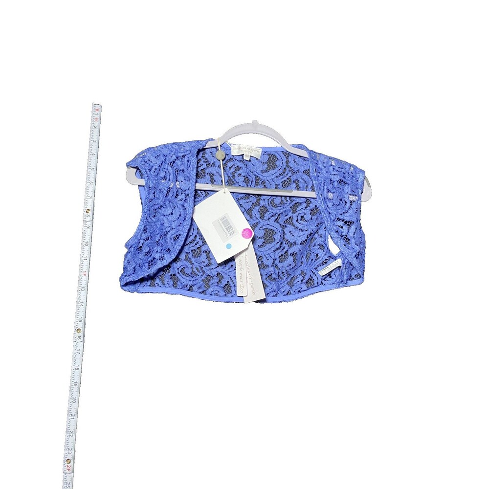 Christies À Porter Women’s Blue Lace Bolero Shrug – Size 40 – NWT